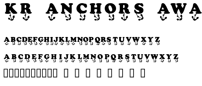 KR Anchors Away font